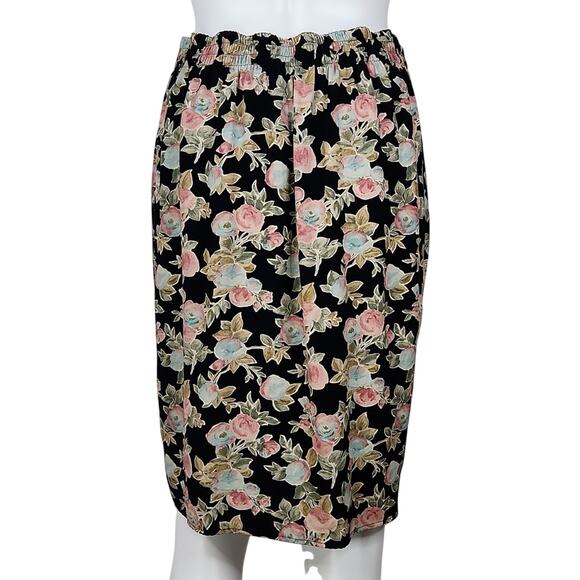 Vintage Carole Little Knee Length Rayon Skirt Size 6 Small - Picture 3 of 8